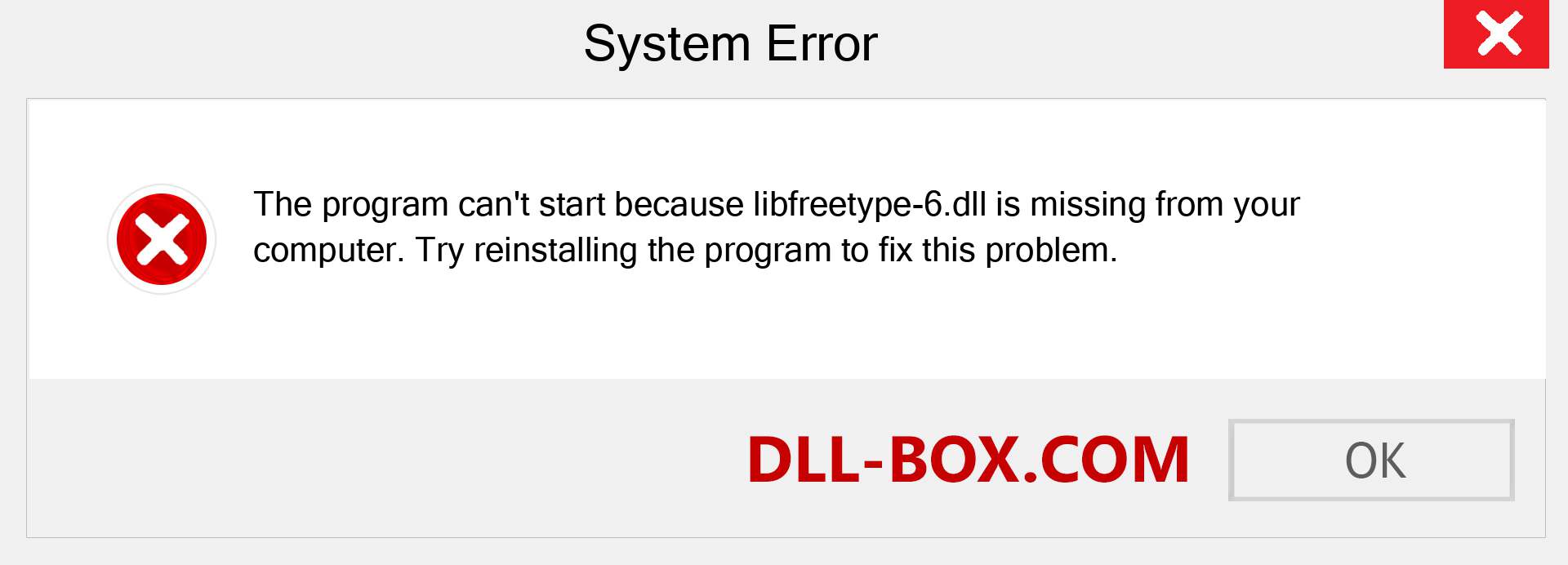  libfreetype-6.dll file is missing?. Download for Windows 7, 8, 10 - Fix  libfreetype-6 dll Missing Error on Windows, photos, images